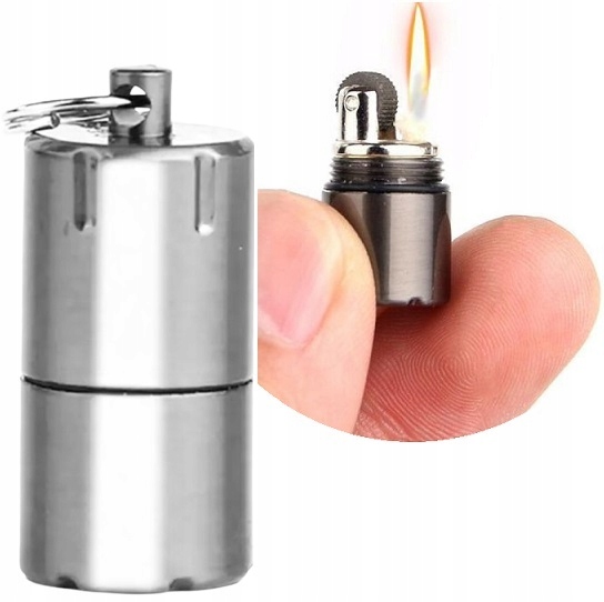 Taktyczna Kieszonkowa Mini Zapalniczka Brelok Sos Survival Krzesiwo Ogień