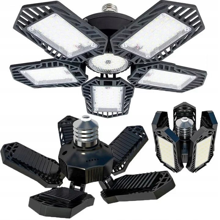 Mocna Lampa Warsztatowa Do Garażu 80w Sufitowa Robocza Żarówka Led E27 6w1