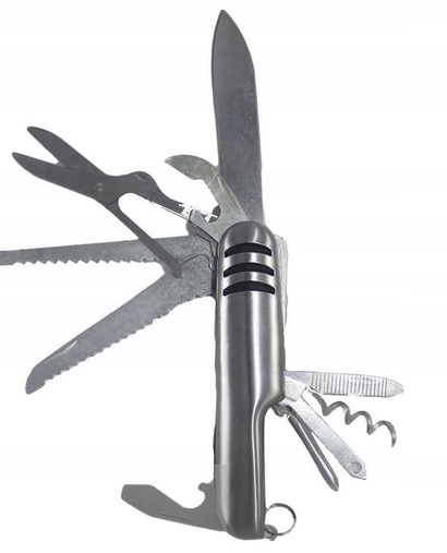 Niezbędnik Turystyczny Scyzoryk Nóż Survival 10w1