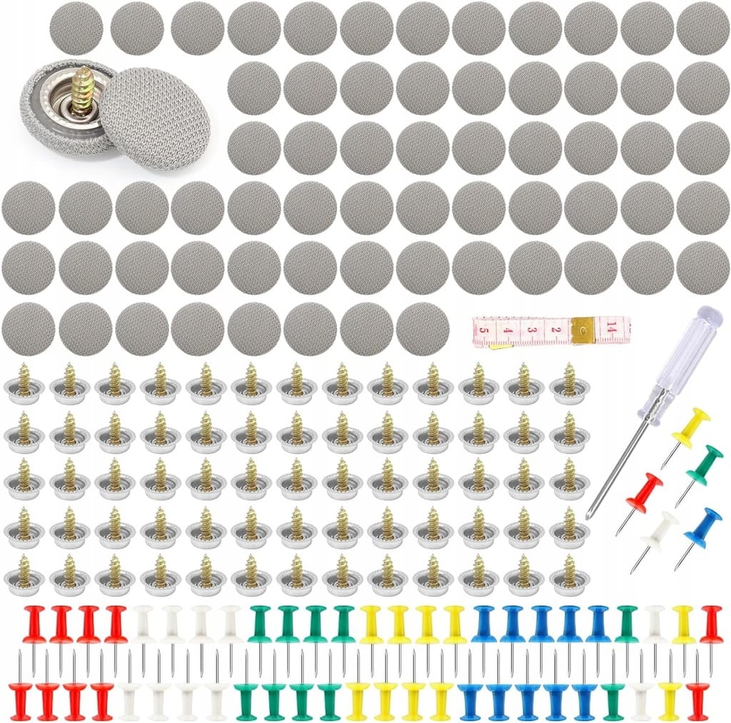 Zestaw Naprawczy Do Naprawy Podsufitki Samochodowej Nity Szary Centymetr