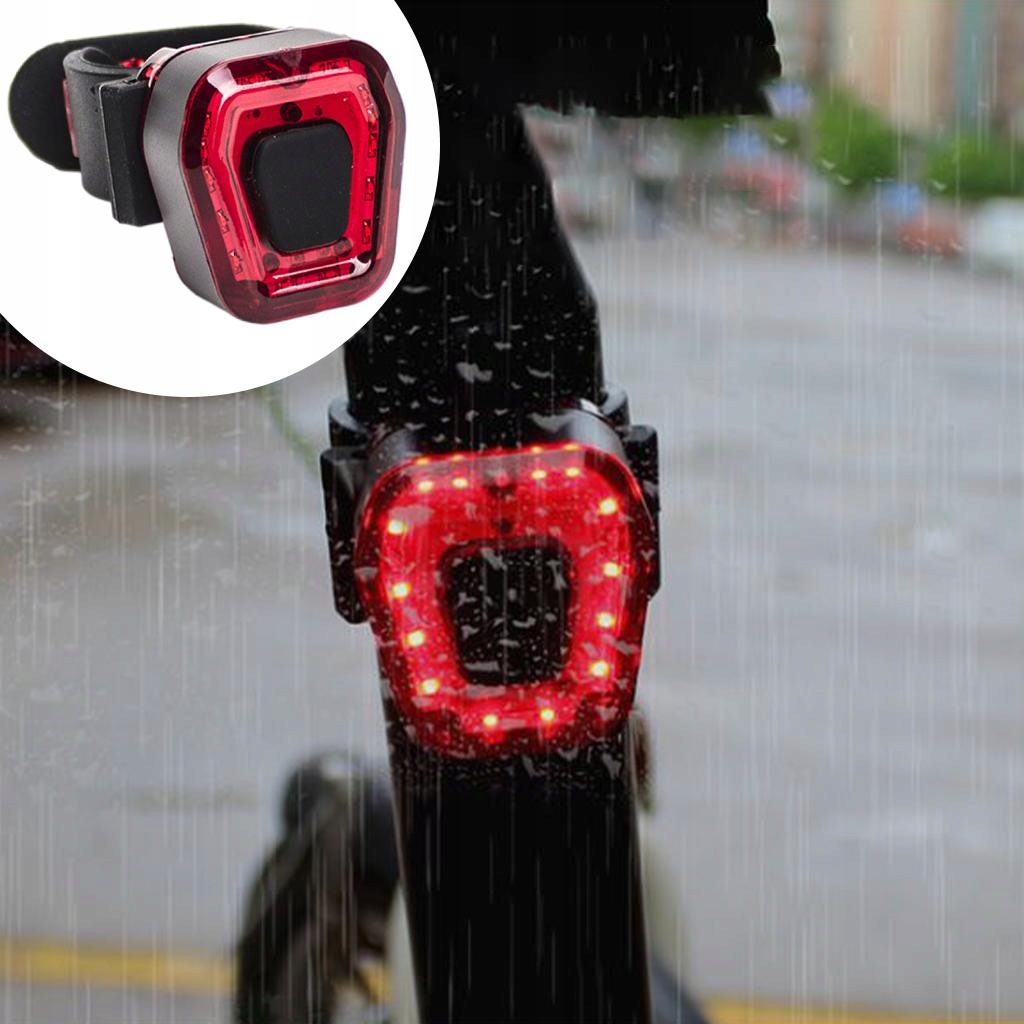 Lampka Rowerowa Wodoodporna Akumulator Tył Led