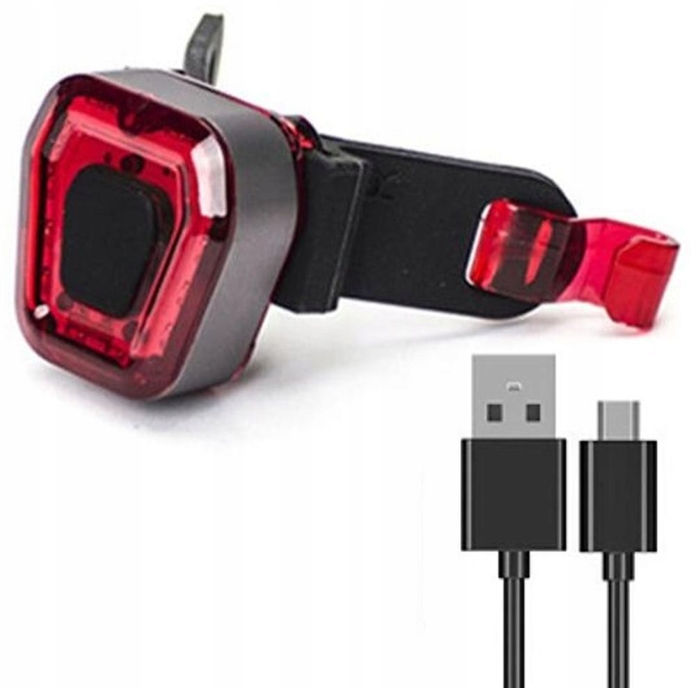 Lampka Rowerowa Wodoodporna Akumulator Tył Led