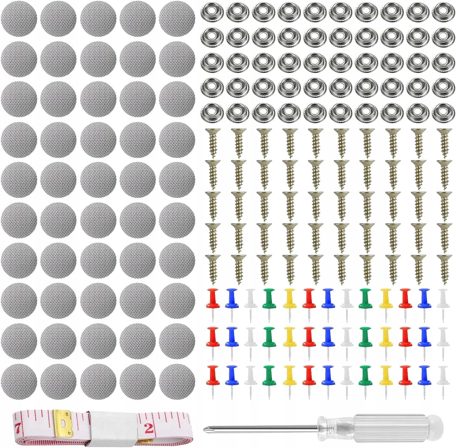 Zestaw Naprawczy Do Naprawy Podsufitki Samochodowej Nity Szary Centymetr