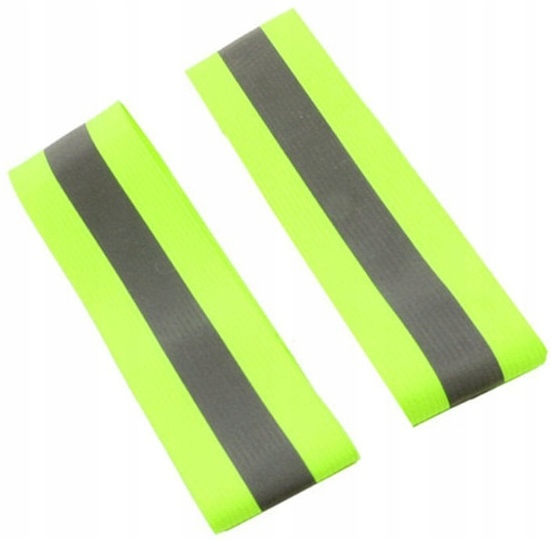 2x Regulowana Opaska Odblaskowa Na Rękę Ramię Nogę Do Biegania Odblask 2szt