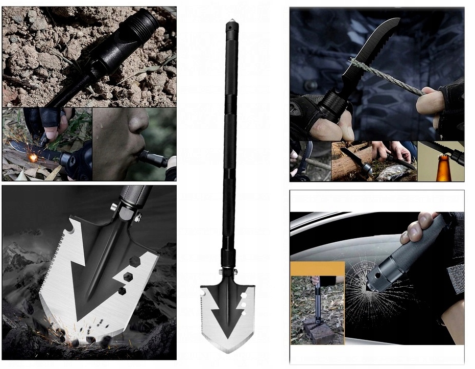 Saperka Składana Łopata Taktyczna Wojskowa Niezbędnik 16w1 Survival