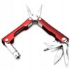 Mini Multitool Turystyczny Survival Brelok Latarka Nóż Otwieracz + Etui