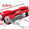 Mini Multitool Turystyczny Survival Brelok Latarka Nóż Otwieracz + Etui
