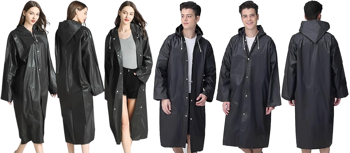 Płaszcz Przeciwdeszczowy Uniwersalny Męski Damski Ponczo Poncho Z Kapturem