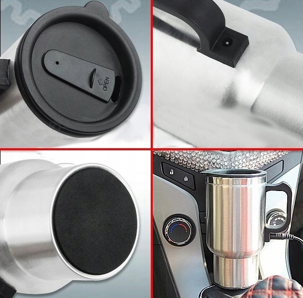 Kubek Termiczny Stalowy 12v Do Auta 400ml Xline Pod Zapalniczkę