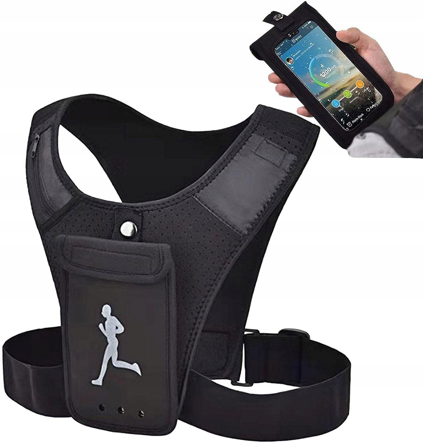 Szelki Odblaskowe Kamizelka Odblaskowa Ostrzegawcza Regulowana Do Biegania