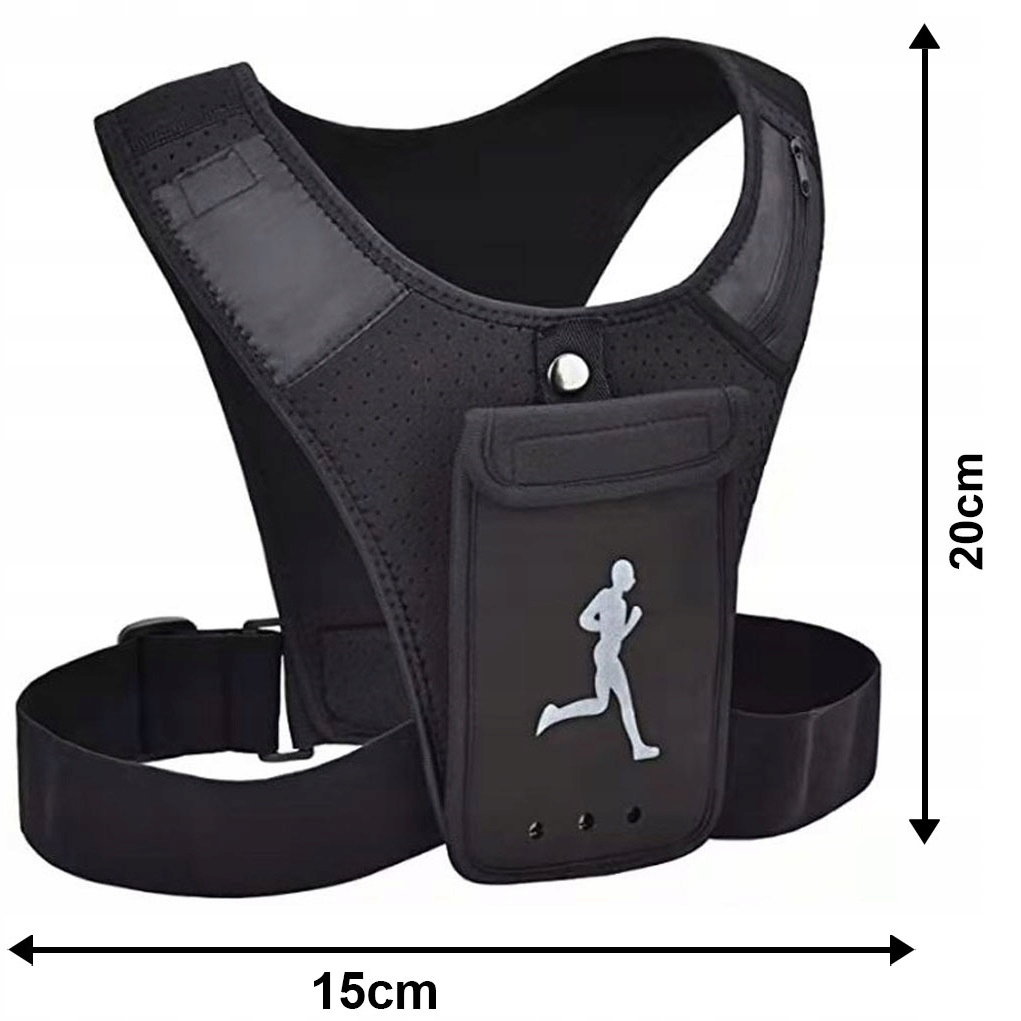 Szelki Odblaskowe Kamizelka Odblaskowa Ostrzegawcza Regulowana Do Biegania