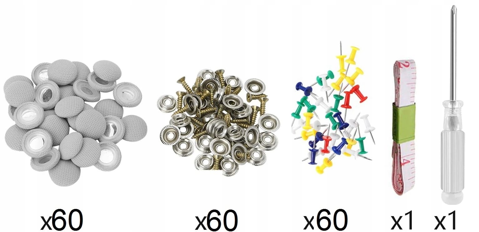 Zestaw Naprawczy Do Naprawy Podsufitki Samochodowej Nity Szary Centymetr