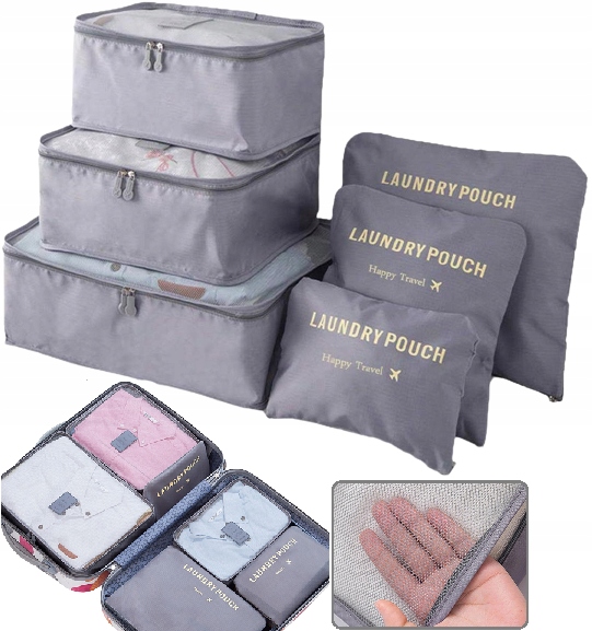 Organizer Podróżny Do Walizki Torby Etui Zestaw Torba X 6 Na Ubrania Buty