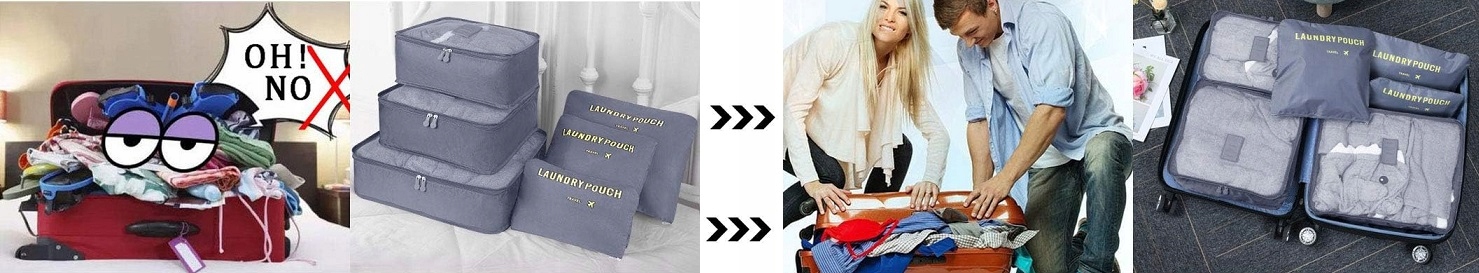 Organizer Podróżny Do Walizki Torby Etui Zestaw Torba X 6 Na Ubrania Buty