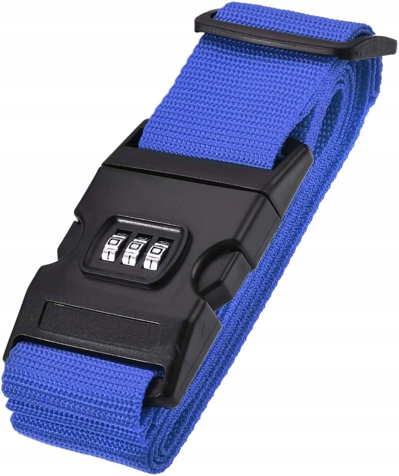 Pas Zabezpieczający Do Walizki Torby Bagażu Spinającyna Kod Niebieski