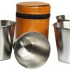 Kieliszki Turystyczne Stalowe Metalowe Nierdzewne Etui 70ml Komplet 4 szt