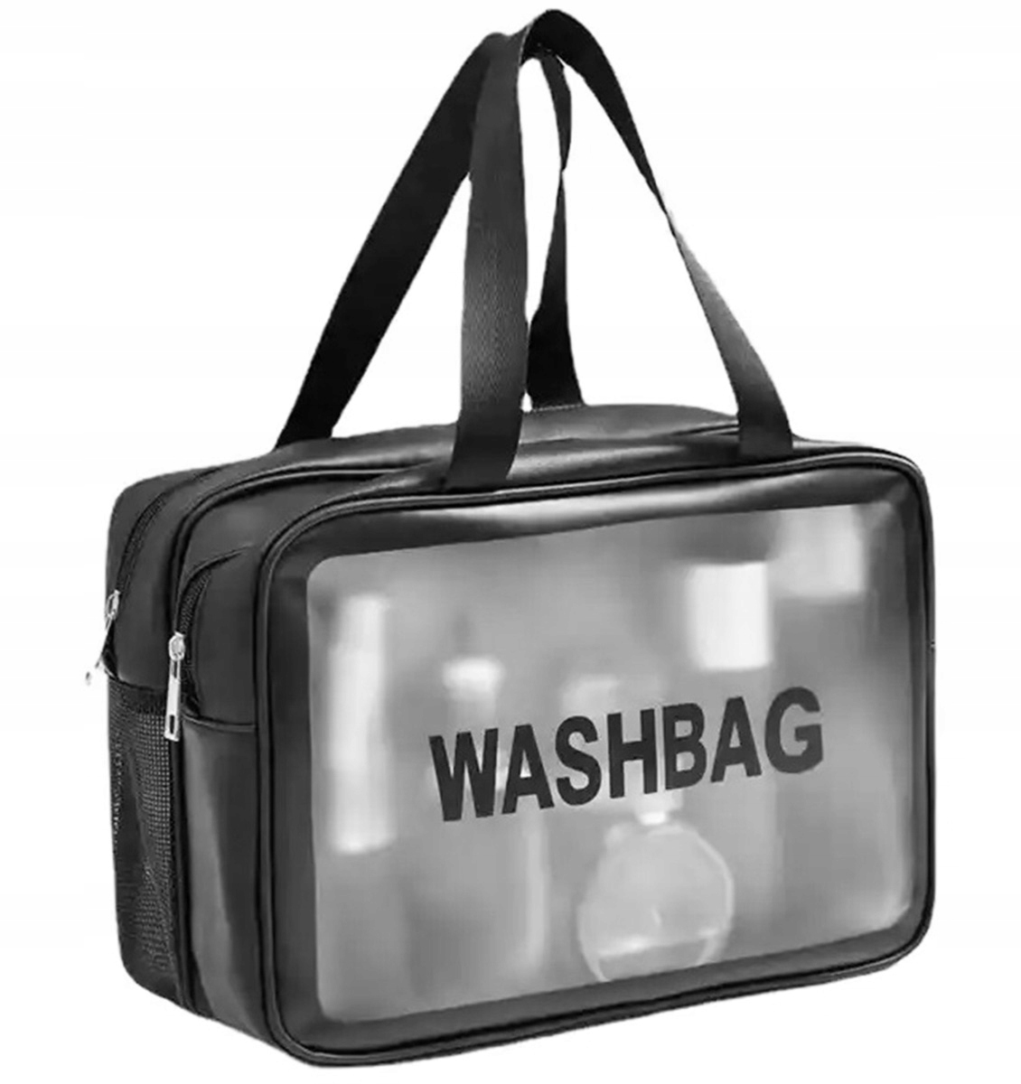 Zestaw 3 szt Kosmetyczka Podróżna Wodoodporna Męska Damska Czarny Wahsbag