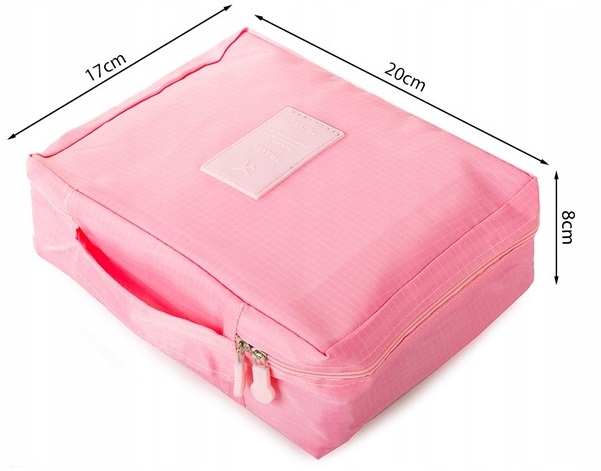 Kosmetyczka Podróżna Organizer Turystyczny Podróżny Do Bagażu Różowa