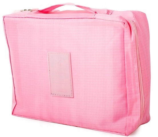 Kosmetyczka Podróżna Organizer Turystyczny Podróżny Do Bagażu Różowa