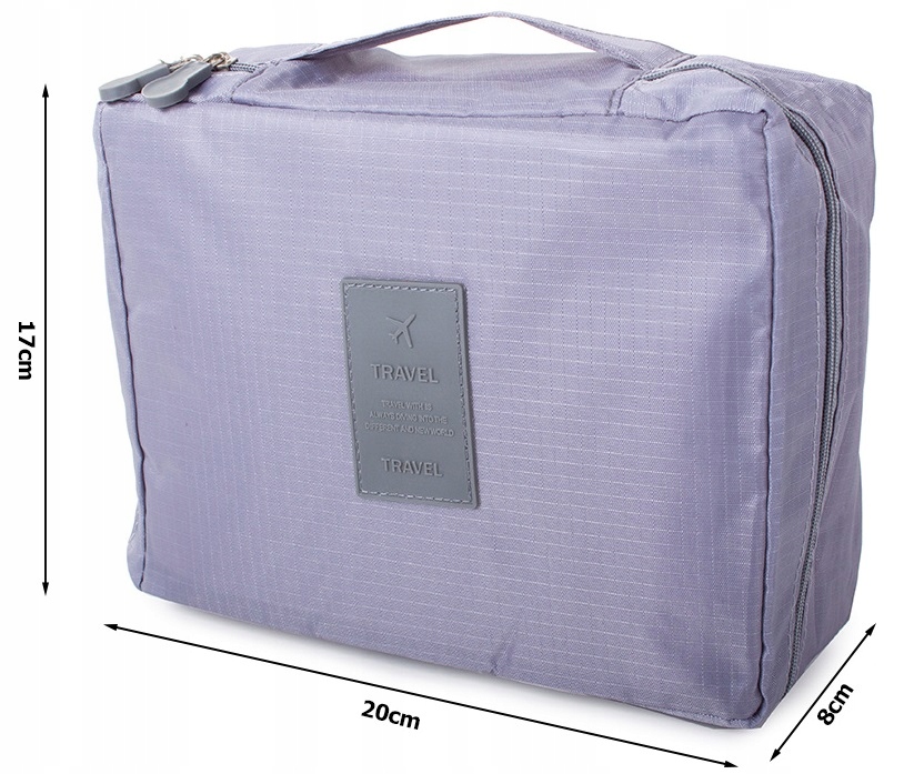 Kosmetyczka Podróżna Organizer Turystyczny Podróżny Do Bagażu Szara