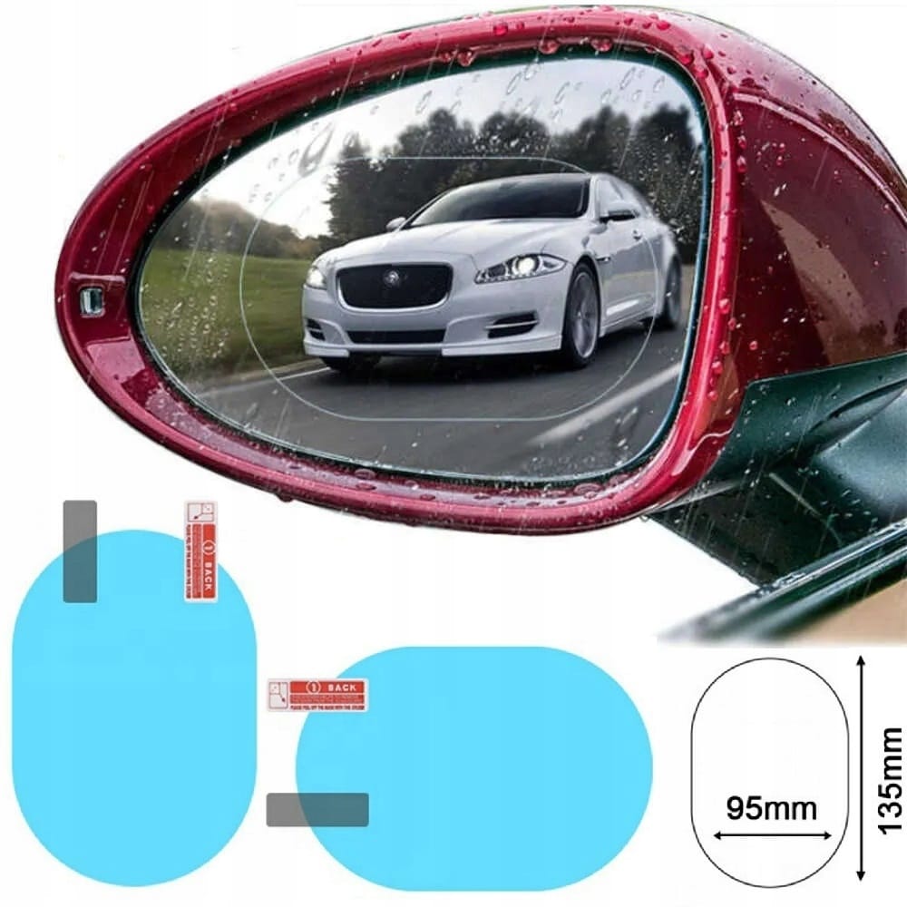 2x Nano Folia Naklejka Wodoodporna Na Lusterka Lusterko Deszcz Para Jakość