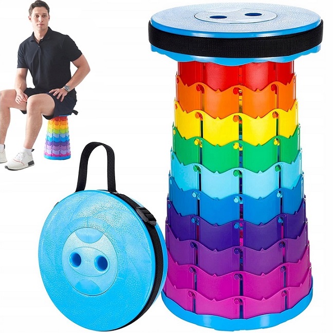 Krzesło Składane Taboret Stołek Rozkładany Do Domu Ogrodu Na Kemping Ryby