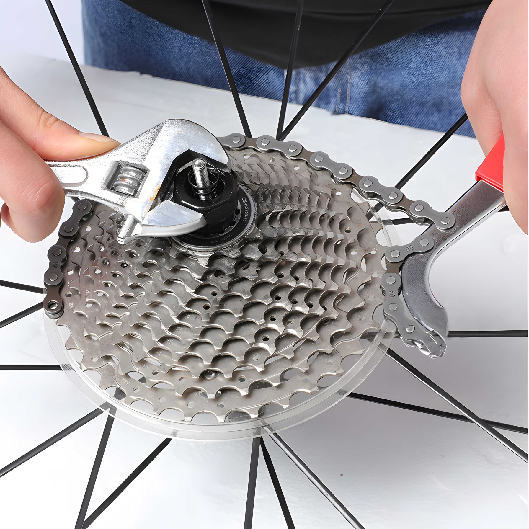 Zestaw Narzędzi Rowerowych Klucze Korby Do Roweru Skuwacz Bacik Klucz