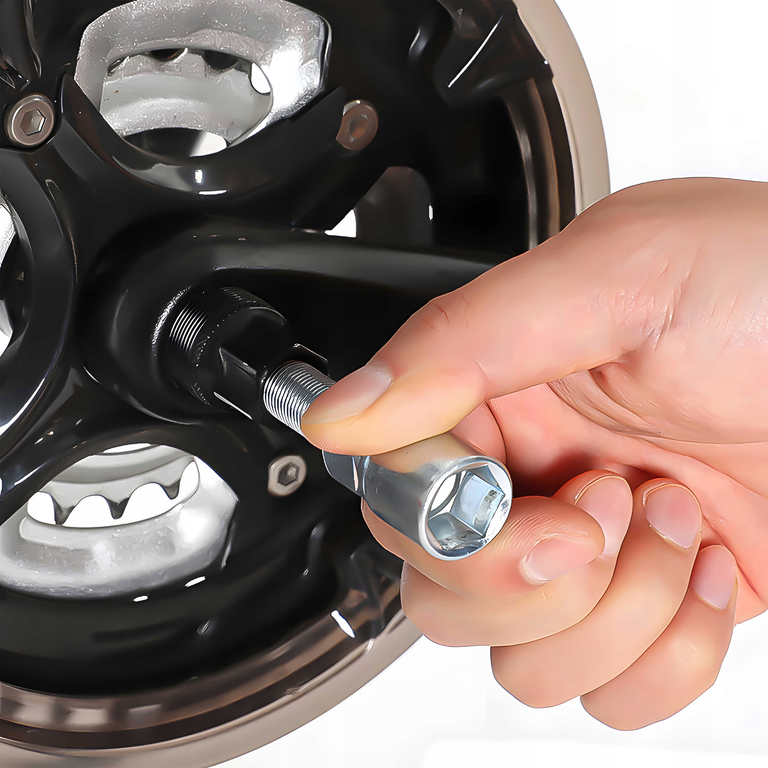 Zestaw Narzędzi Rowerowych Klucze Korby Do Roweru Skuwacz Bacik Klucz