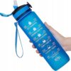 Butelka Na Wodę Bidon Z Miarką Fitness Ze Słomką Motywacyjna Bpa Free 1litr