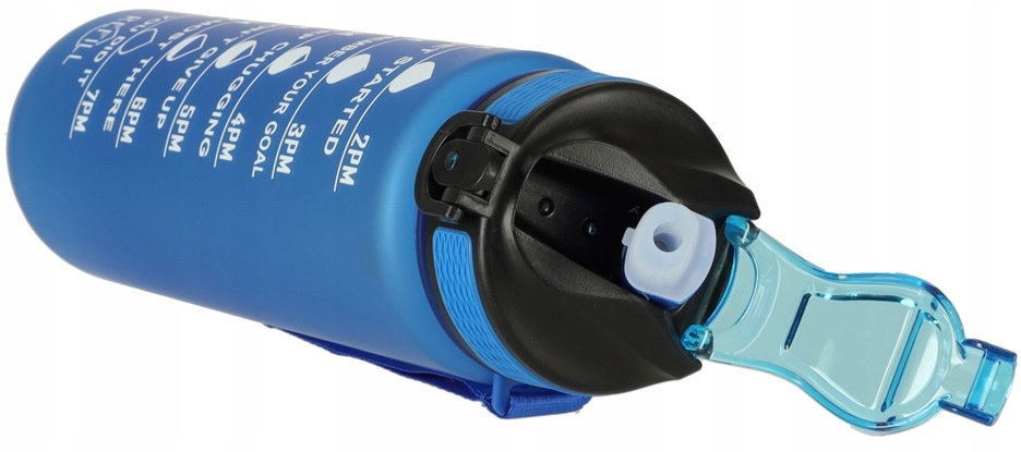 Butelka Na Wodę Bidon Z Miarką Fitness Ze Słomką Motywacyjna Bpa Free 1litr