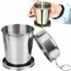 Kubek Składany Turystyczny Kieliszek Metalowy 250ml Duży Podróżny