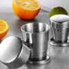 Kubek Składany Turystyczny Kieliszek Metalowy 250ml Duży Podróżny