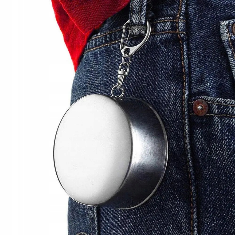 Kubek Składany Turystyczny Kieliszek Metalowy 250ml Duży Podróżny