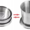 Duży Kieliszek Składany Turystyczny Kubek Metalowy 75ml Podróżny Metalowy