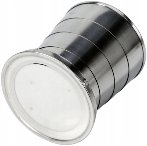 Kubek Składany Turystyczny Kieliszek Metalowy 250ml Duży Podróżny