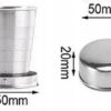 Duży Kieliszek Składany Turystyczny Kubek Metalowy 75ml Podróżny Metalowy