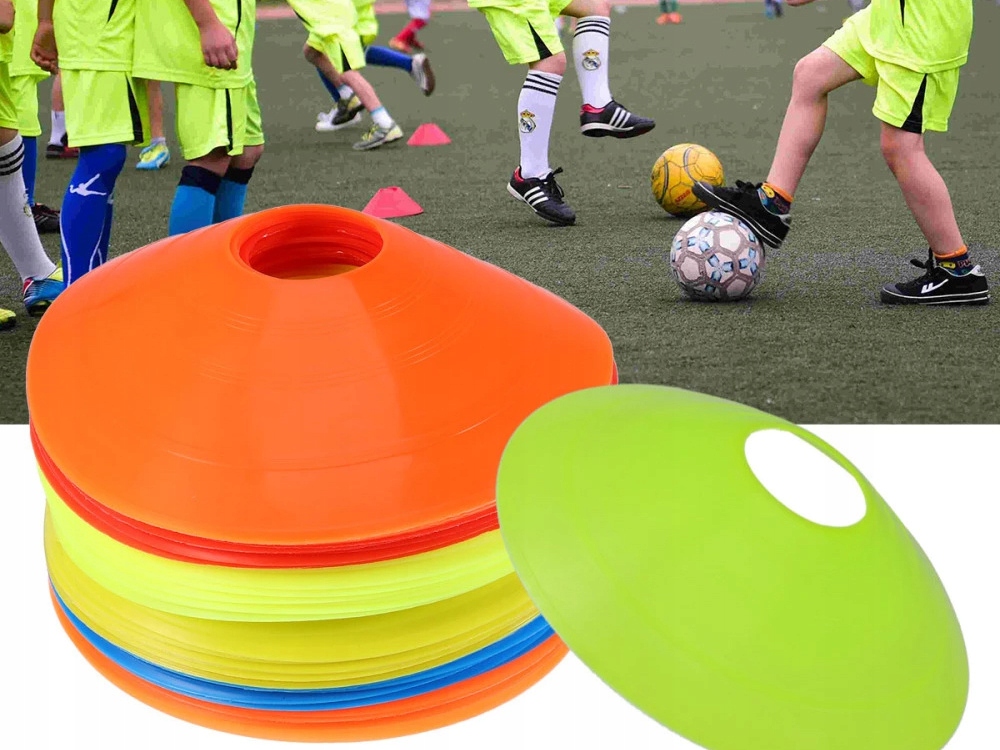 Pachołki Treningowe Do Piłki Nożnej Zestaw 50 szt Piłka Nożna Dla Piłkarza