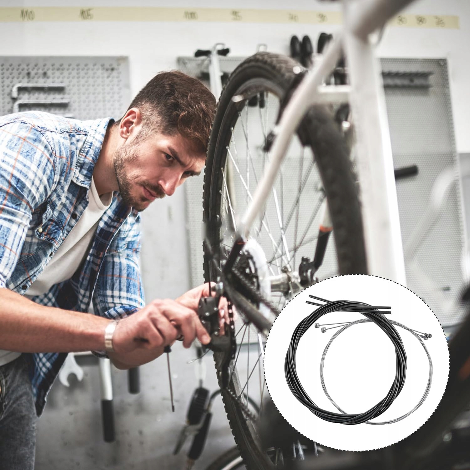 Zestaw Duży Linki Pancerze Końcówki Na Rower Do Hamulców I Przerzutek Linek