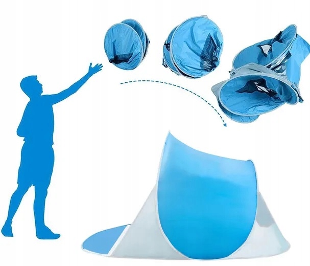 Namiot Plażowy Parawan Samorozkładający Na Plażę Duży Ogrodowy Ochrona Uv