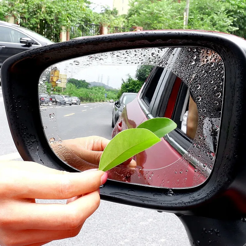 2x Nano Folia Naklejka Wodoodporna Na Lusterka Lusterko Deszcz Para Jakość