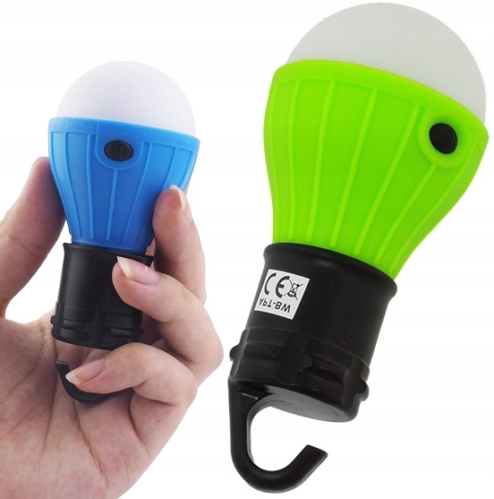 Lampka Żarówka Led Wisząca Hak Namiot Camping Kemping Biwak Na Baterie