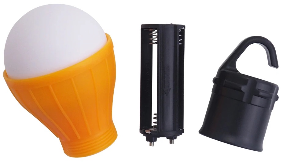 Lampka Żarówka Led Wisząca Hak Namiot Camping Kemping Biwak Na Baterie