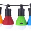 Lampka Żarówka Led Wisząca Hak Namiot Camping Kemping Biwak Na Baterie