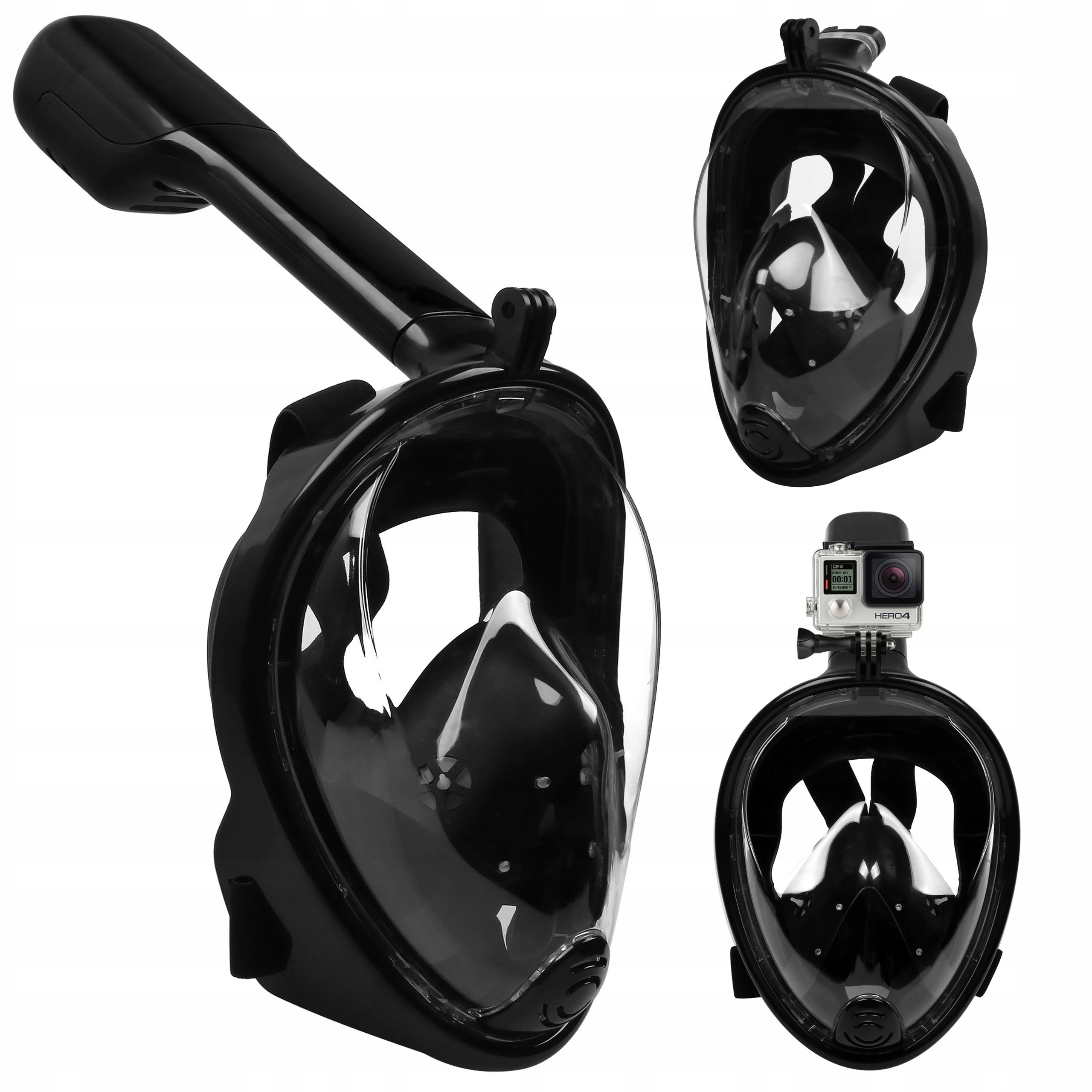 Maska Do Nurkowania Pełnotwarzowa Do Pływania Nie Parująca Składana R. S m