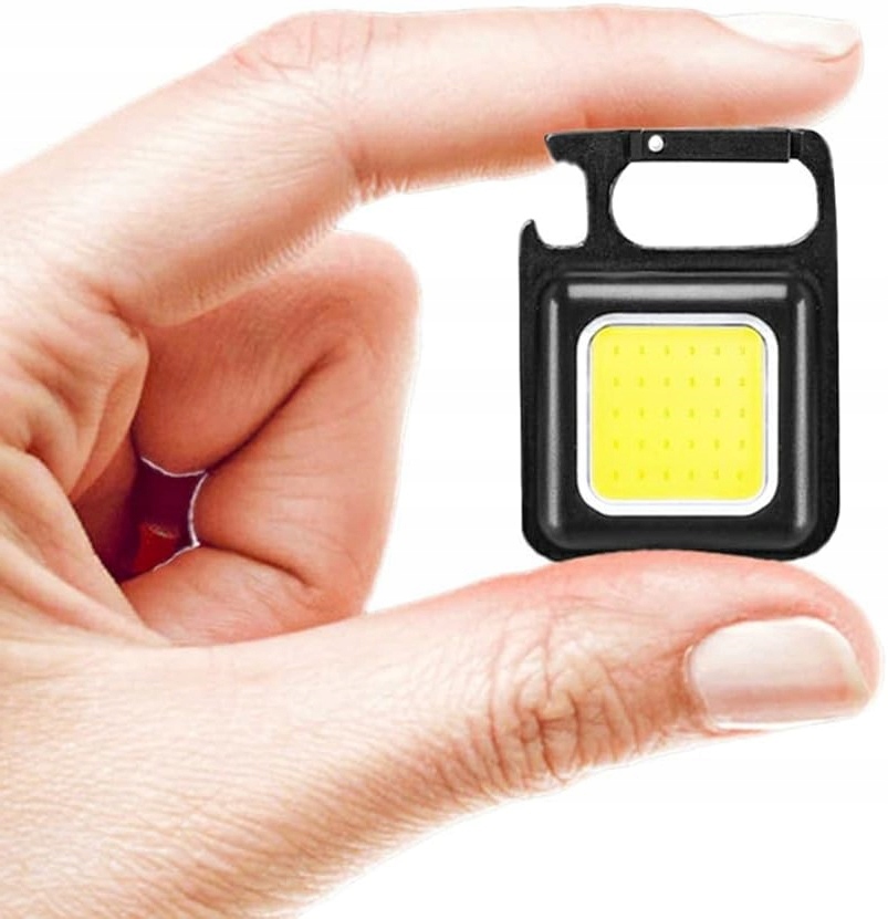 Mini Latarka Kieszonkowa Led Halogen Brelok Magnes Otwieracz Survivalowa