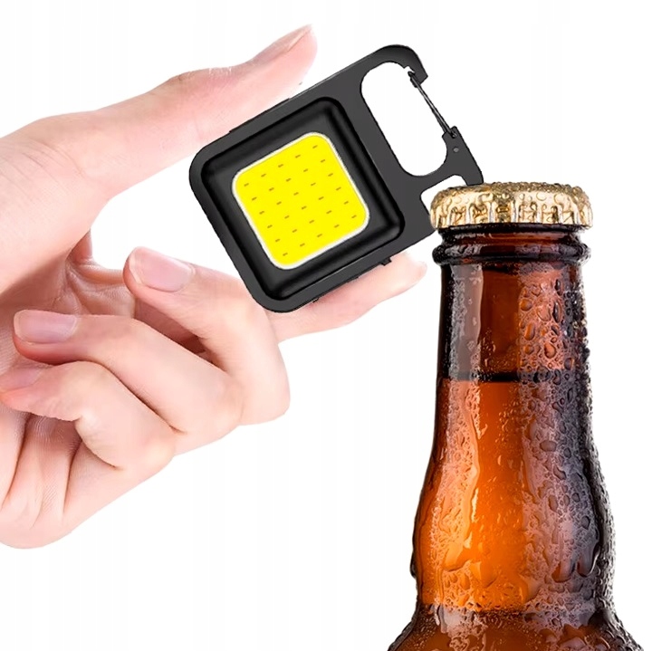 Mini Latarka Kieszonkowa Led Halogen Brelok Magnes Otwieracz Survivalowa