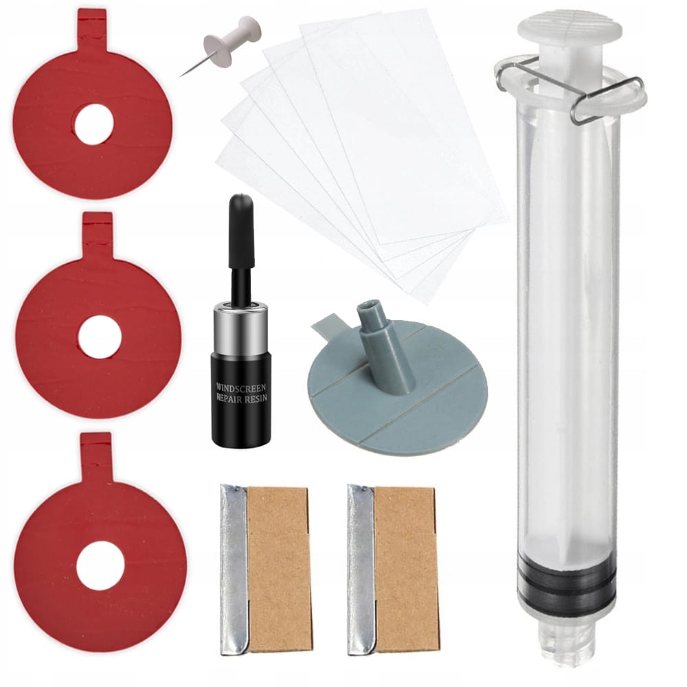 Zestaw Naprawczy Szyby Samochodowej Klej Do Napraw Szyb Odpryski Pęknięcia