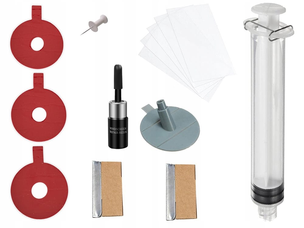 Zestaw Naprawczy Szyby Samochodowej Klej Do Napraw Szyb Odpryski Pęknięcia