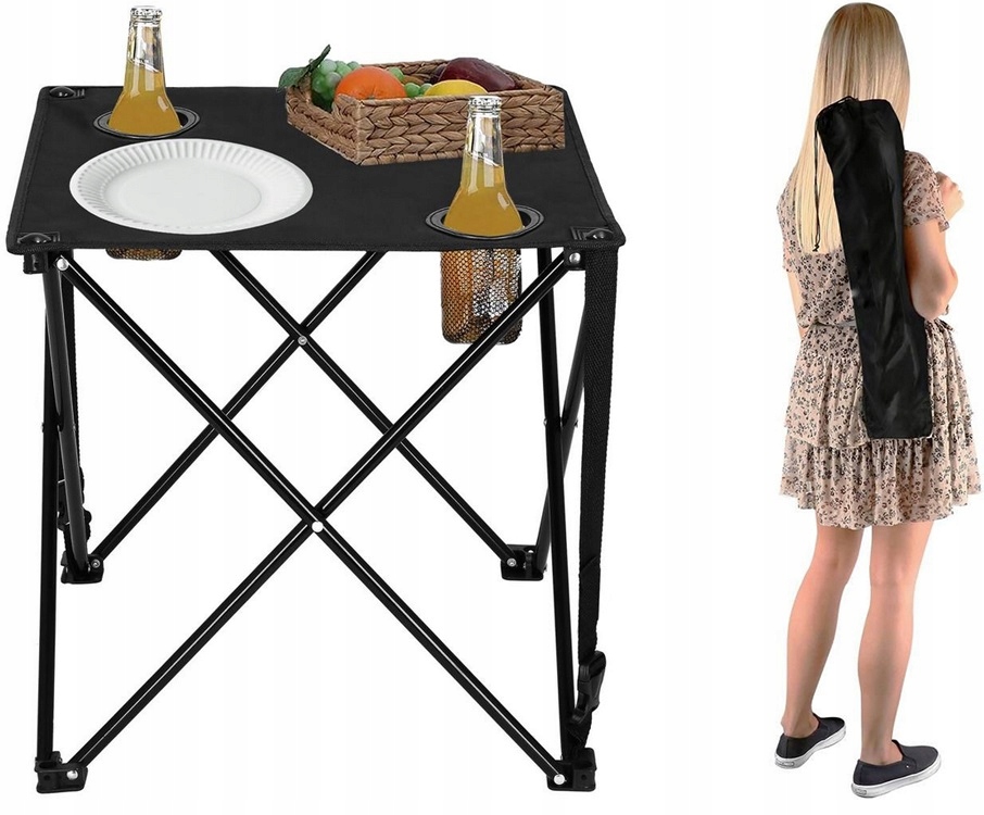 Stolik Wędkarski Turystyczny Składany Balkonowy Na Biwak Ryby Pod Namiot