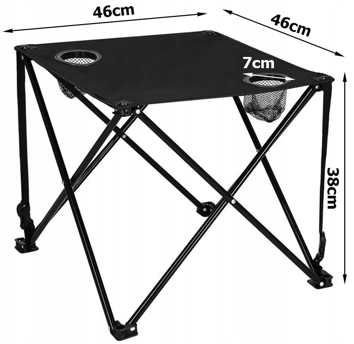 Stolik Wędkarski Turystyczny Składany Balkonowy Na Biwak Ryby Pod Namiot